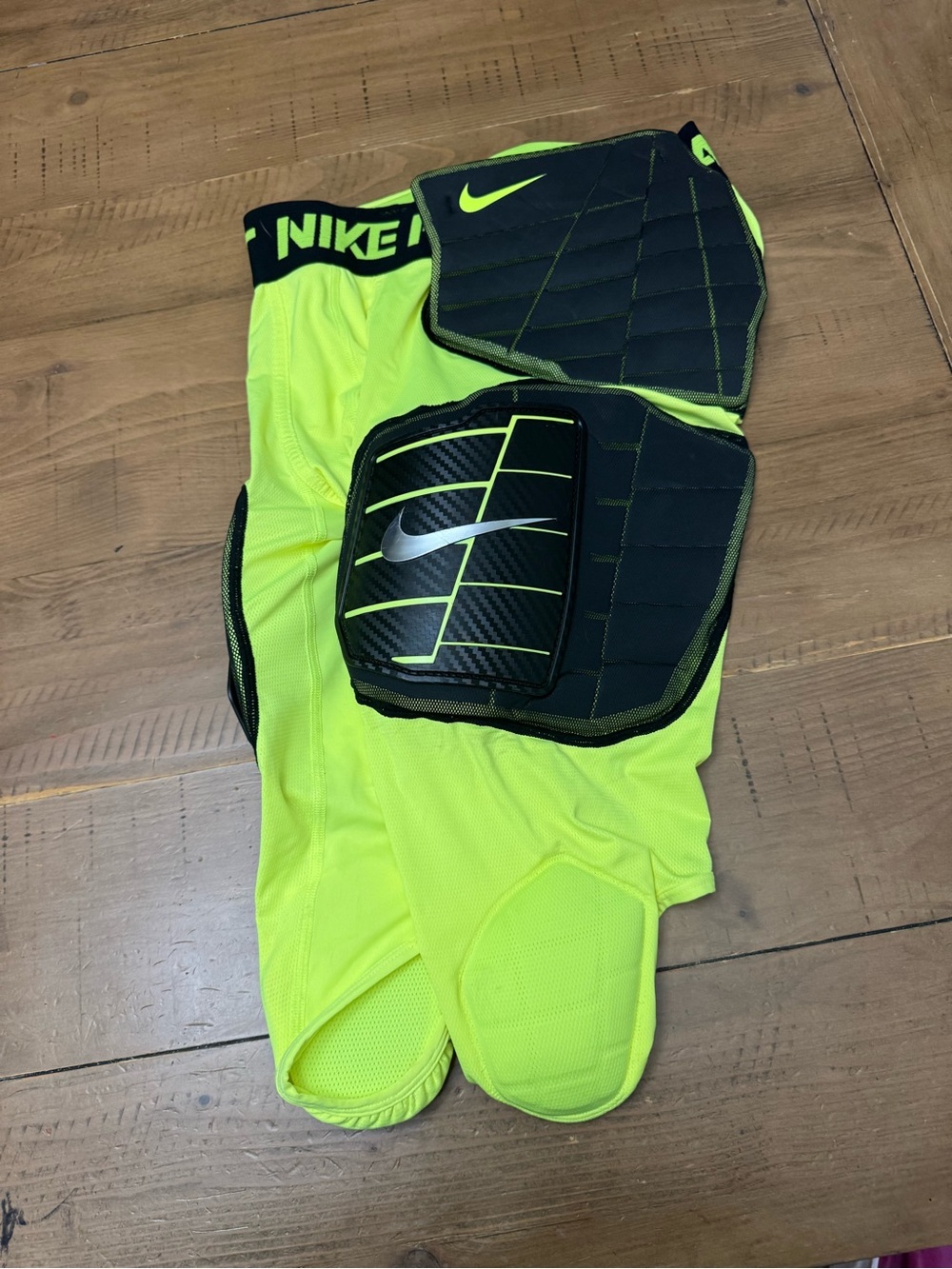 Nike Pro Combat Neon Yellow & Black Padded Compression shorts